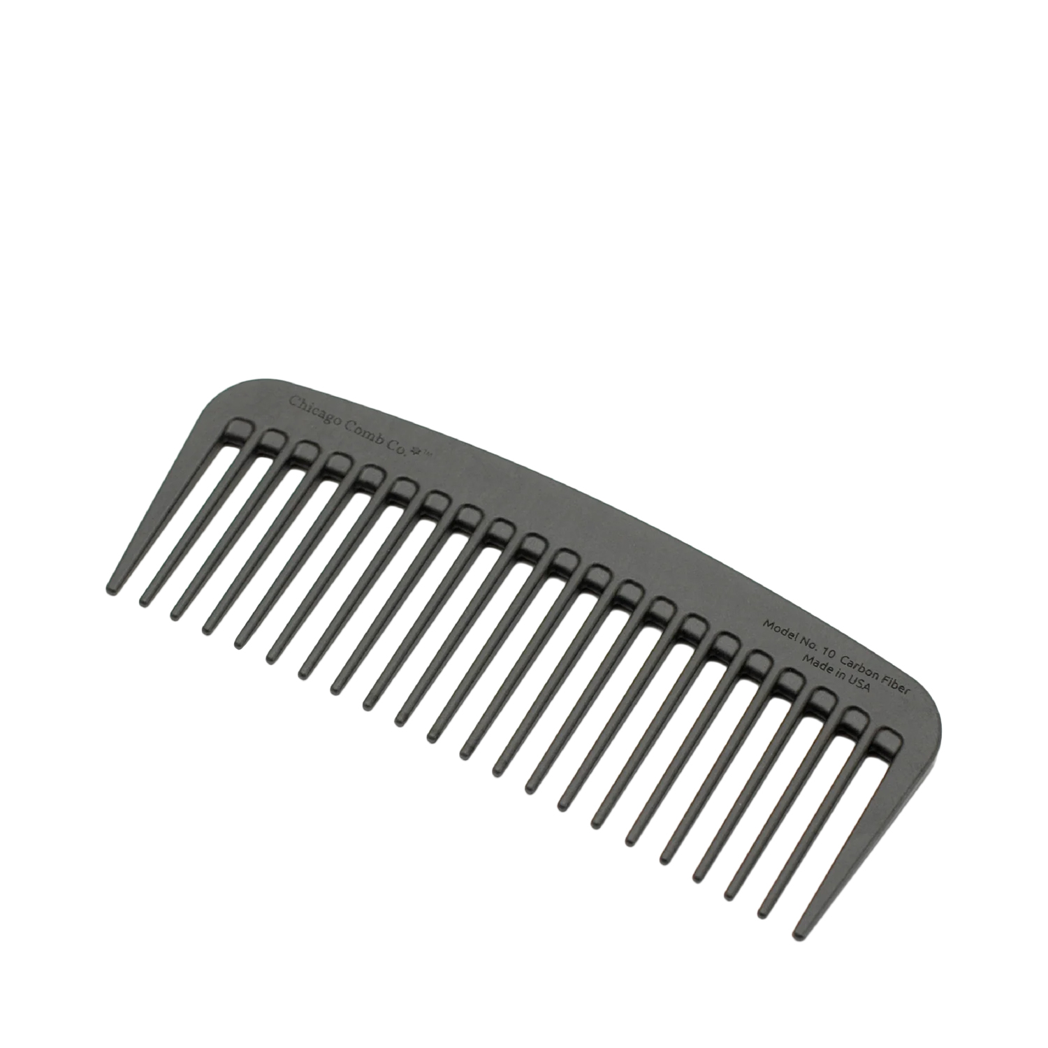 Chicago Comb - Model No. 10 - Carbon Fiber - Handgefertigter Kamm aus Kohlefasern