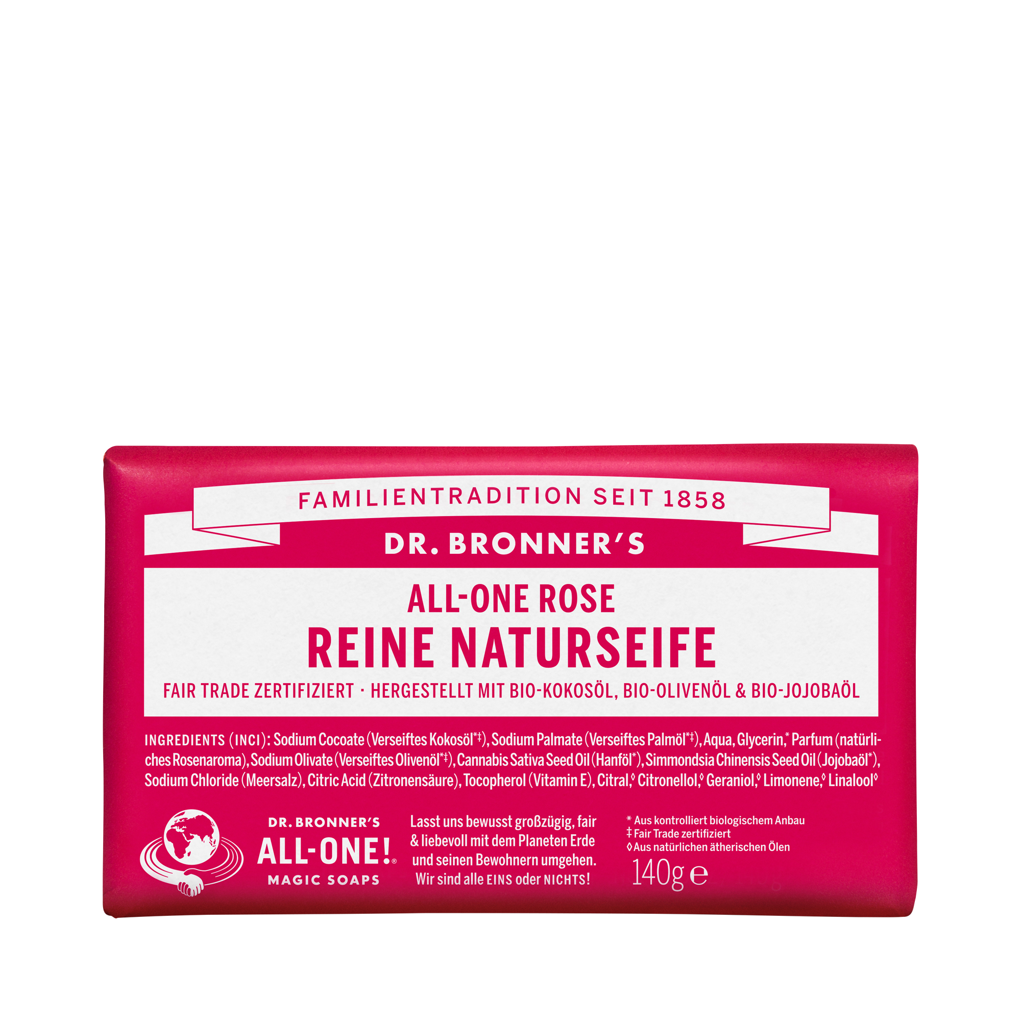 Dr. Bronner's - Bar Soap Rose - Reine Naturseife