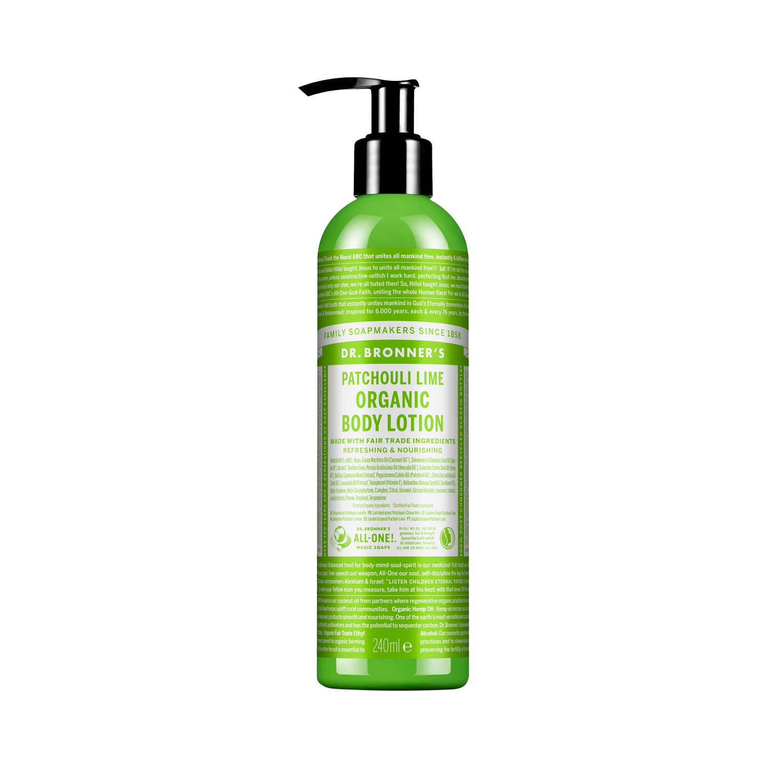 Dr. Bronner's - Lotion Patchouli Limette - Biologische Körperlotion
