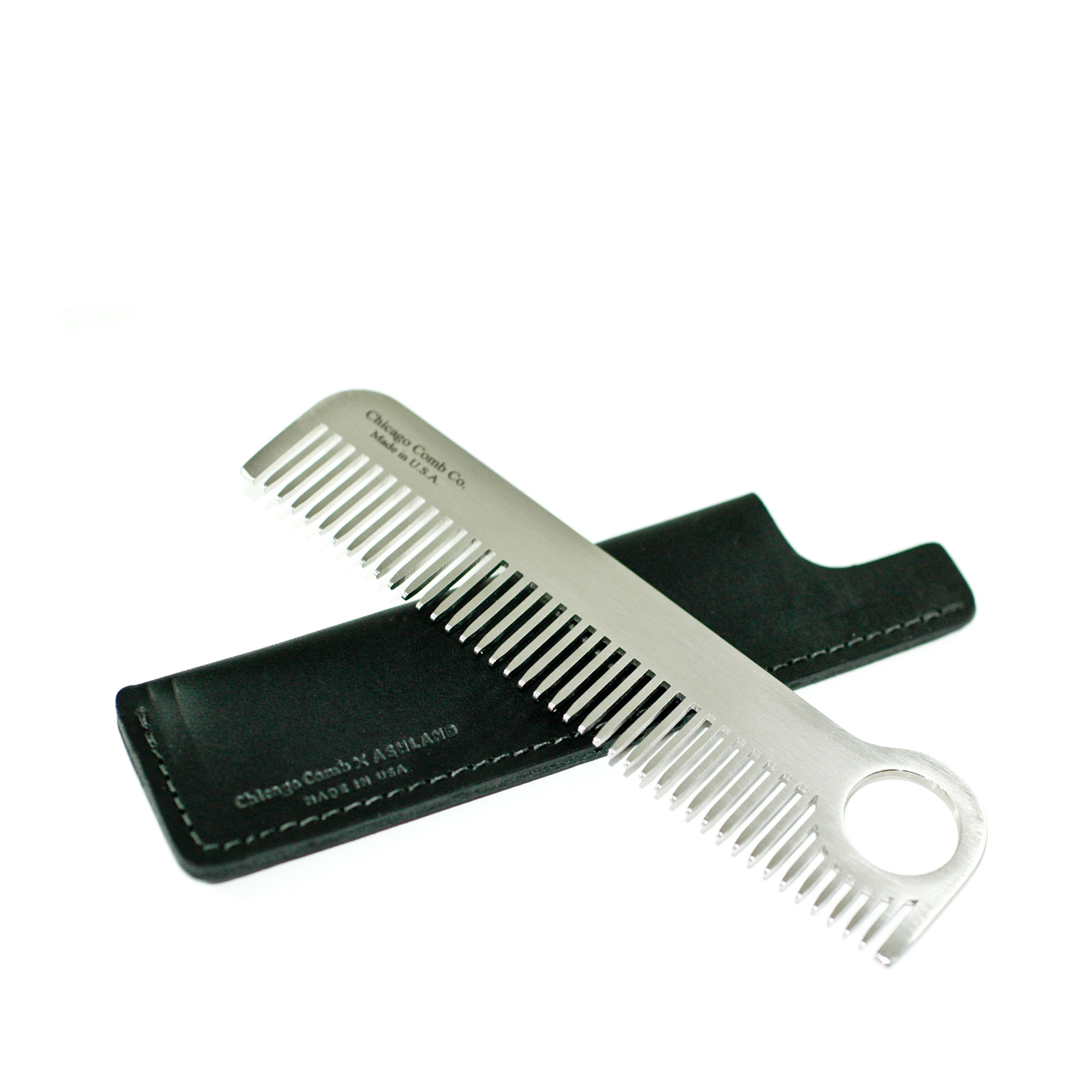 Chicago Comb - Leder-Etui, schwarz, für Kamm No. 1 (lang)