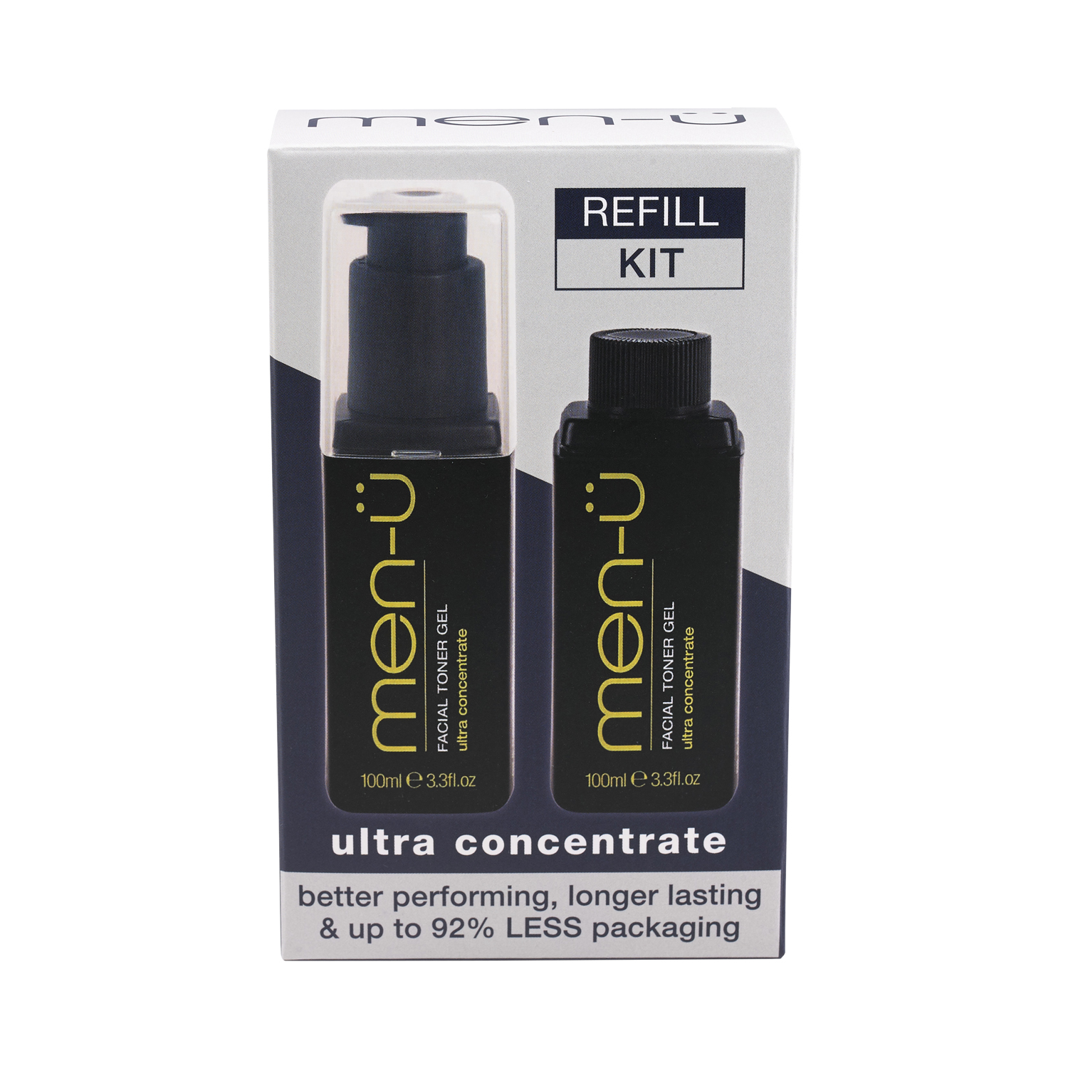 men-ü - Facial Toner Gel Refill Kit - Starter- & Nachfüll-Set